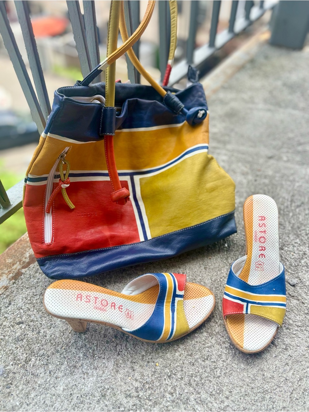 Astore Venezia leather tote & heels